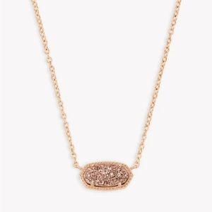 Kendra Scott Rose Gold Drusy Necklace